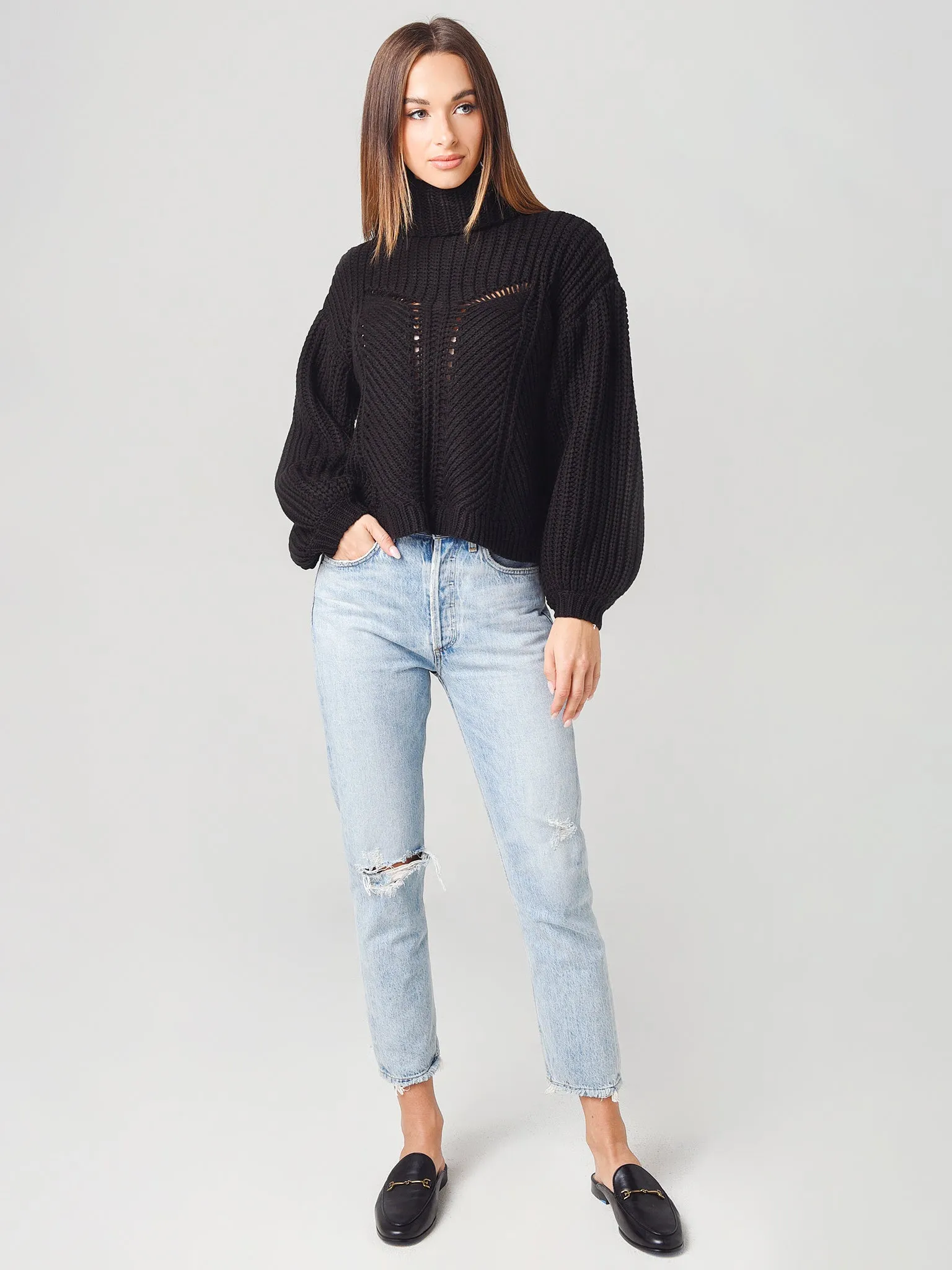 525 Women's Faux Corset Oversized Pullover