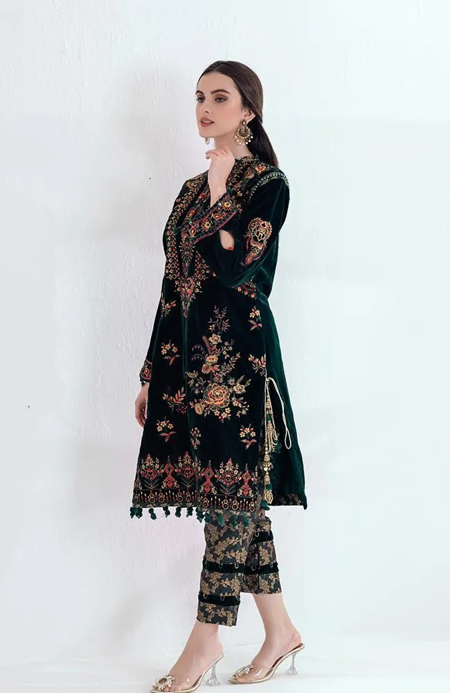 Al Zohaib Velveto Embroidered Velvet Shirt '21 – AZV-21-02