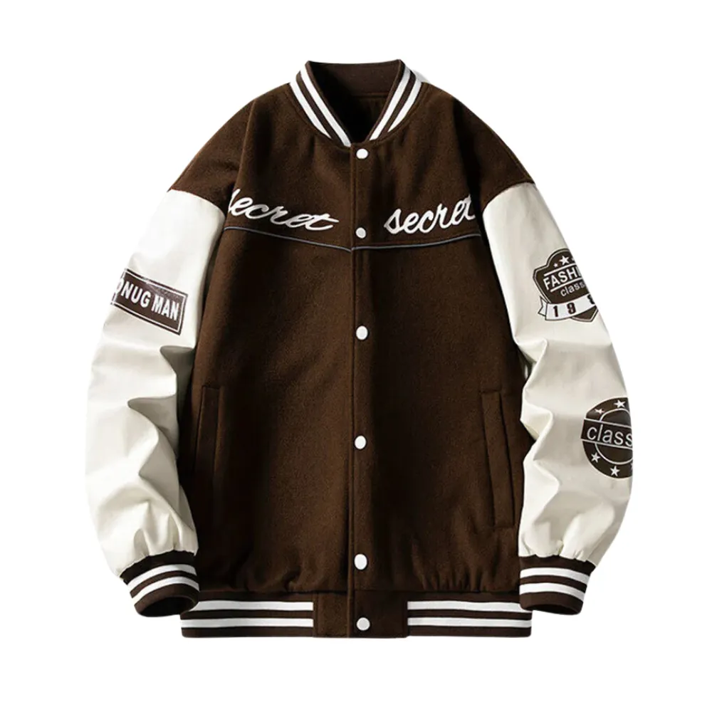 “American Paneled Leather Embroidery” Jacket