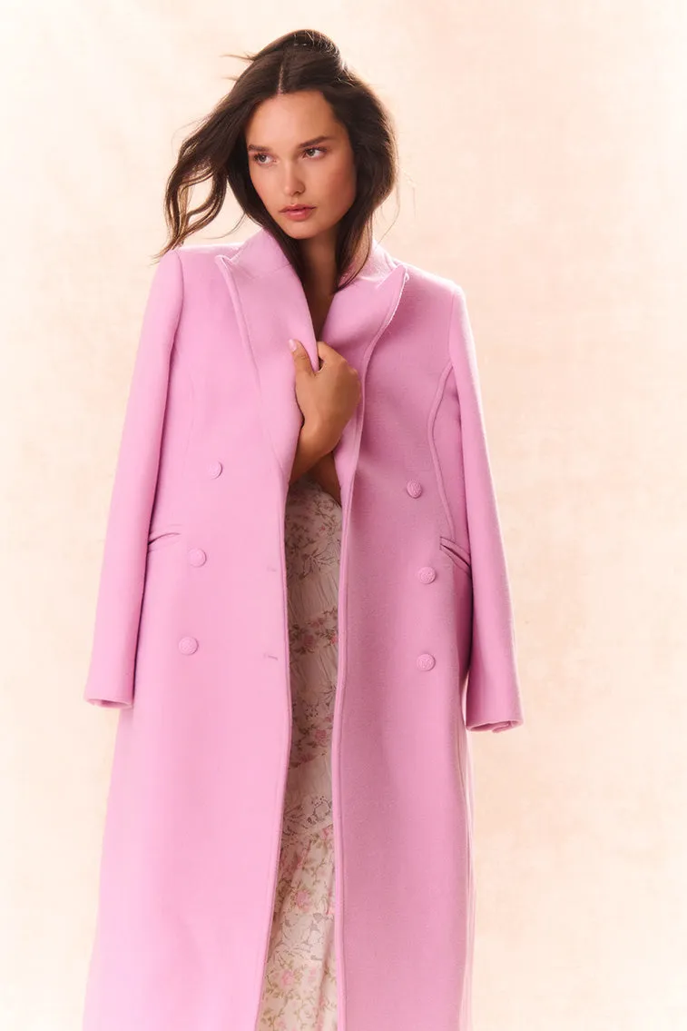 Angeli Wool Military Coat - PIROUETTE PINK