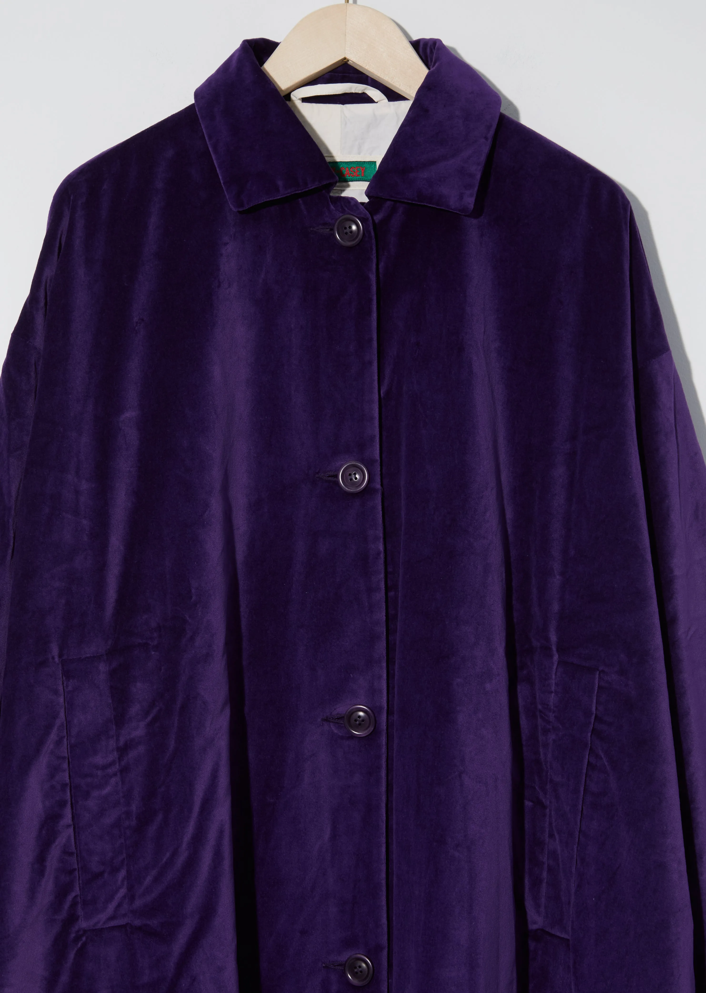 Blob Velvet Coat - Purple