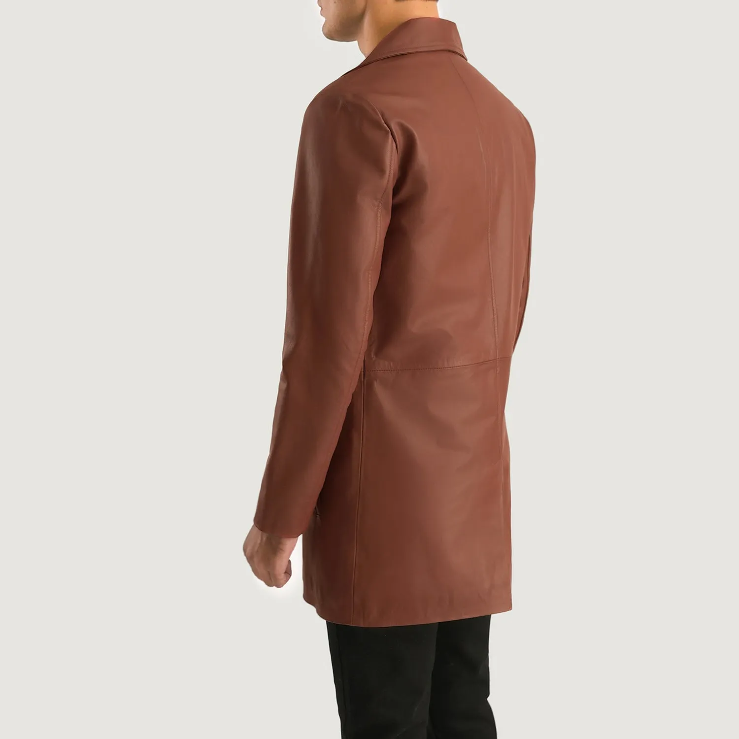 Classmith Brown Leather Coat