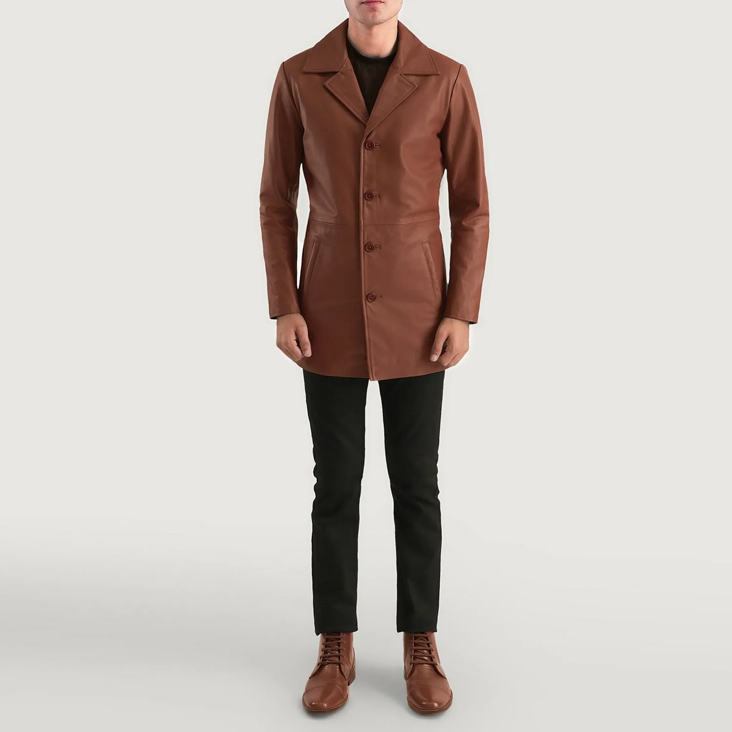 Classmith Brown Leather Coat