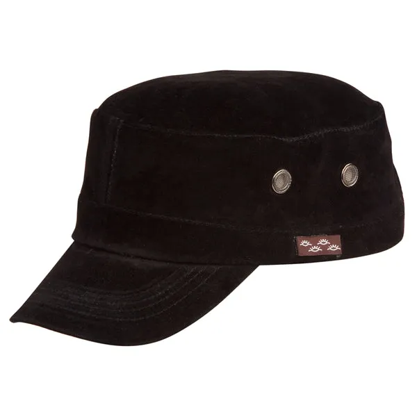 Conner Genuine Suede Leather Design Army Cap