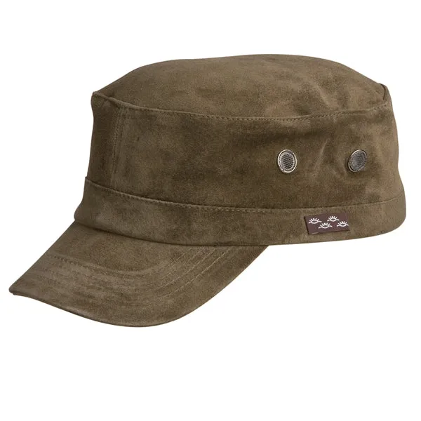 Conner Genuine Suede Leather Design Army Cap