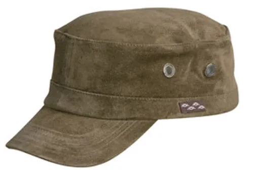 Conner Genuine Suede Leather Design Army Cap