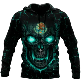 Coolspod Mexico Skull 3D Hoodie For Men And Women, Skull Mexican Hoodie