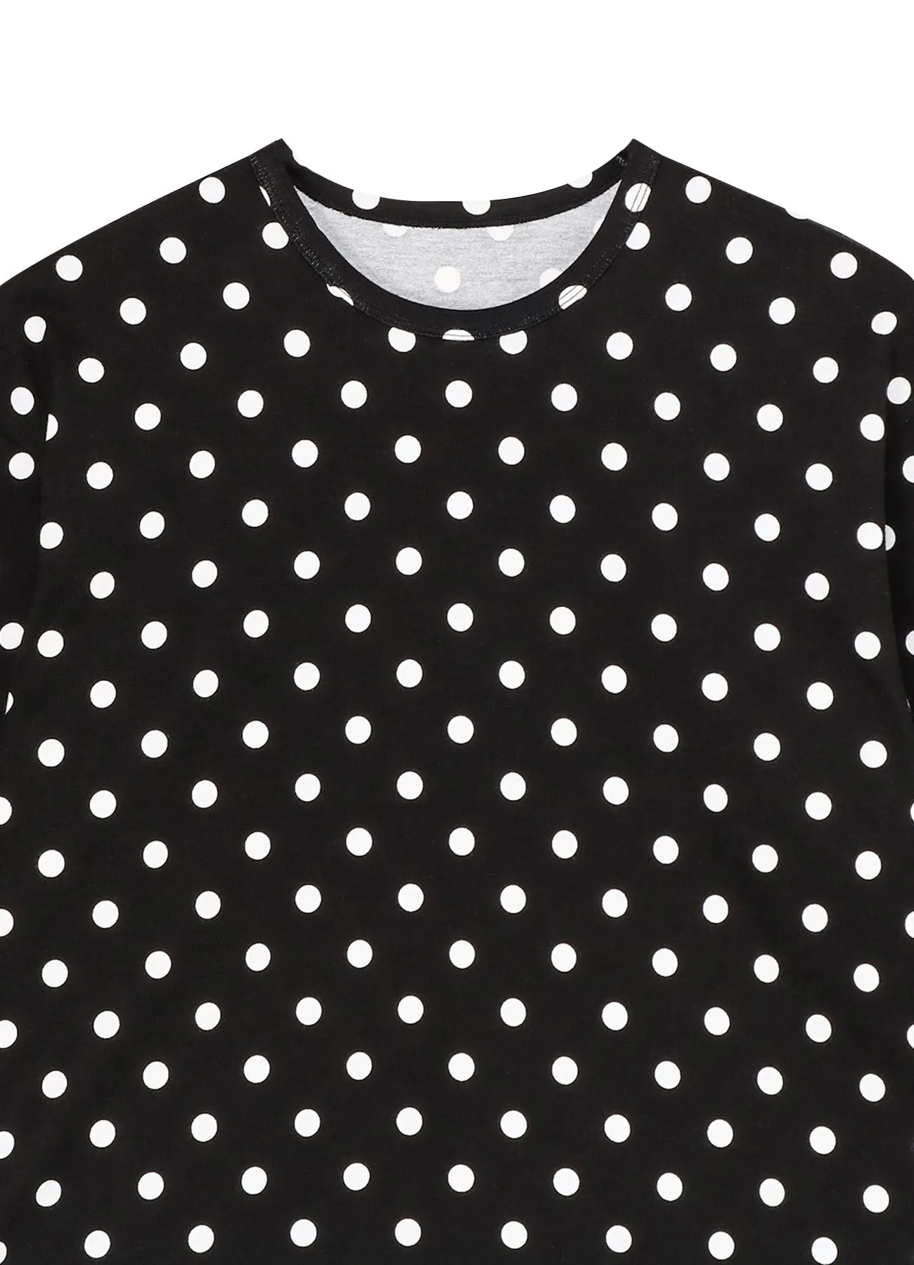 COTTON JERSEY DOT PRINT WIDE SHIRTS