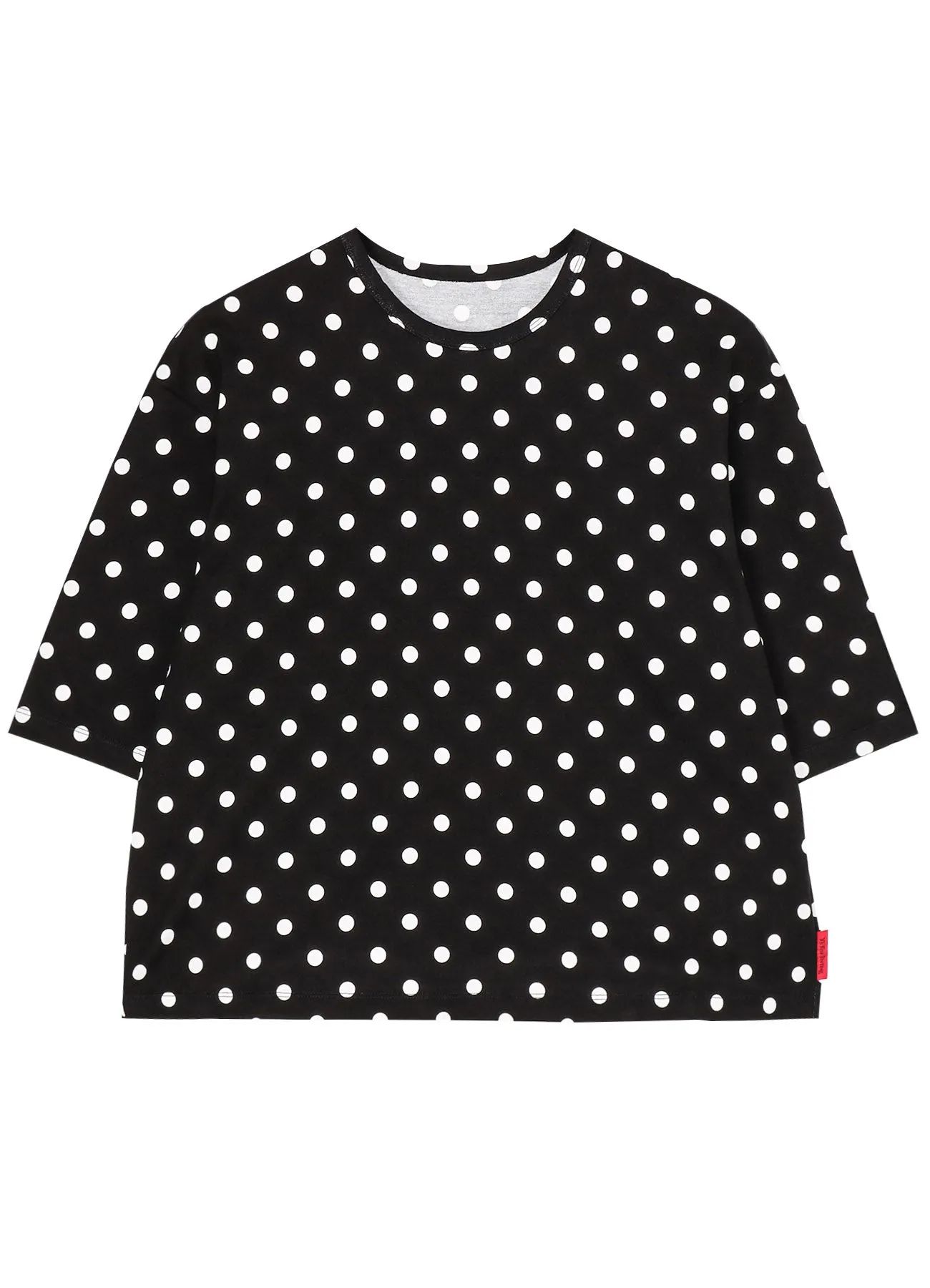 COTTON JERSEY DOT PRINT WIDE SHIRTS