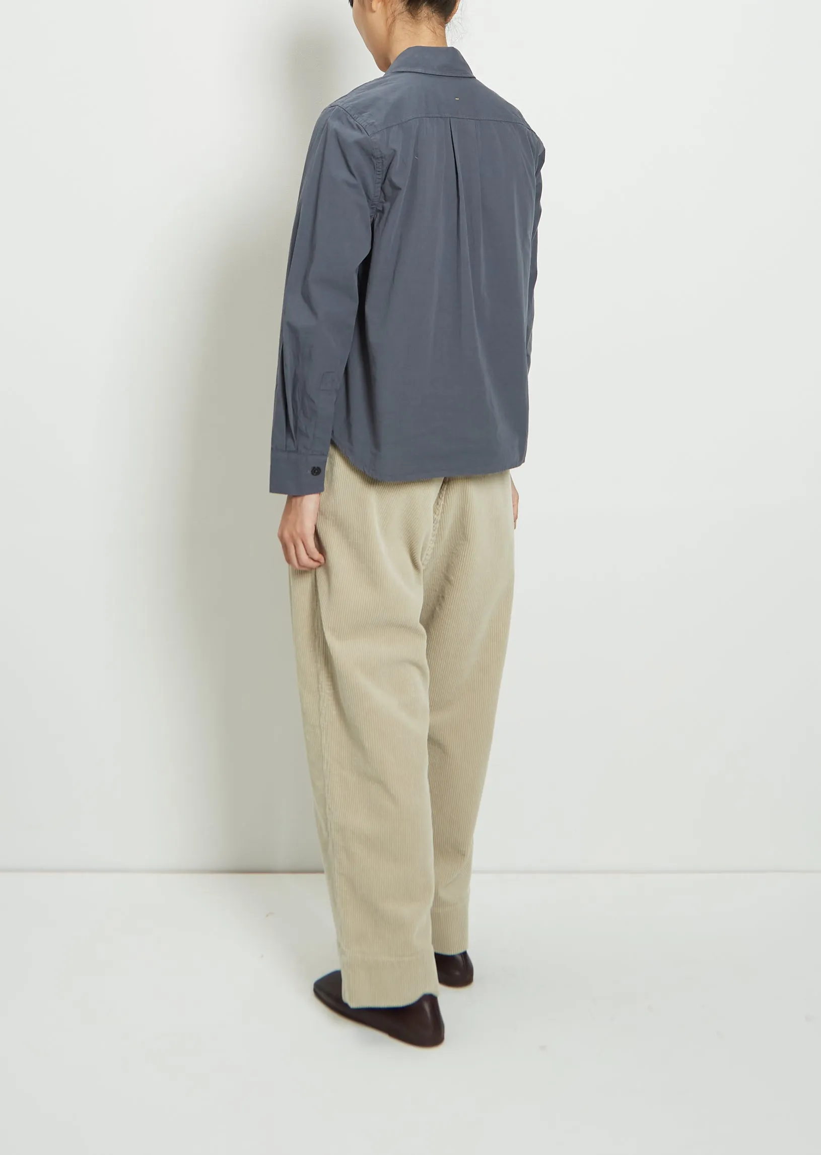 Cotton Simple Shirt — Uniform Blue