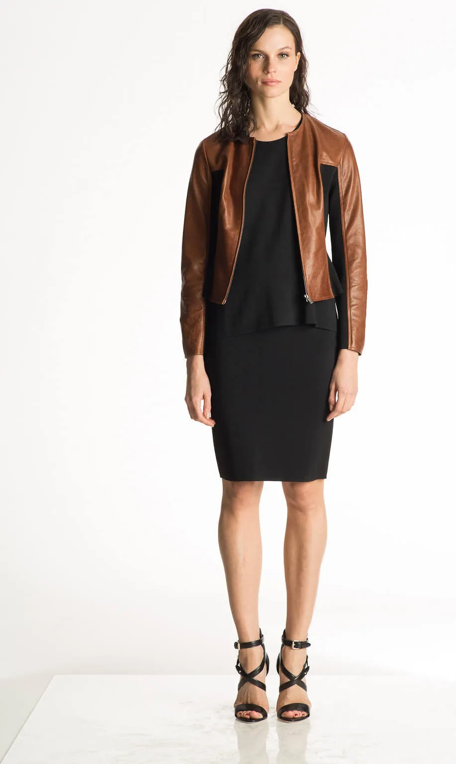 Denisa - Lambskin, Womens Black or Brown Leather Jacket