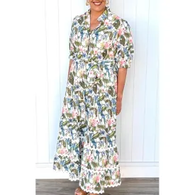 Dress Tropical Flower Long