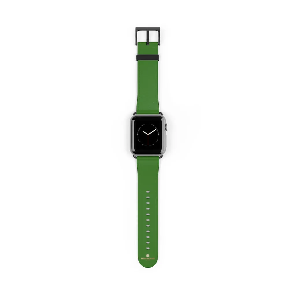 Emerald Green Apple Watch Band, 38mm/42mm Solid Color Best Watch Band- Made in USA