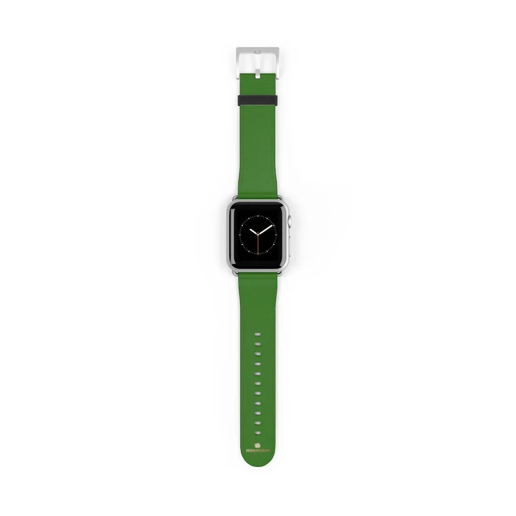 Emerald Green Apple Watch Band, 38mm/42mm Solid Color Best Watch Band- Made in USA