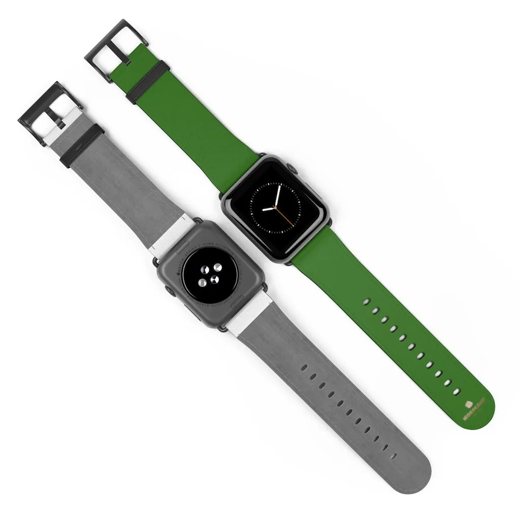 Emerald Green Apple Watch Band, 38mm/42mm Solid Color Best Watch Band- Made in USA