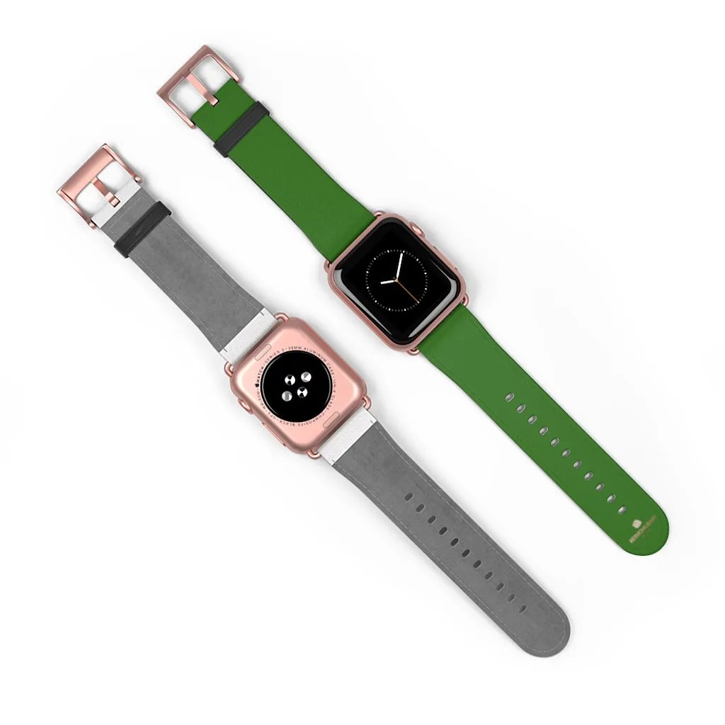 Emerald Green Apple Watch Band, 38mm/42mm Solid Color Best Watch Band- Made in USA