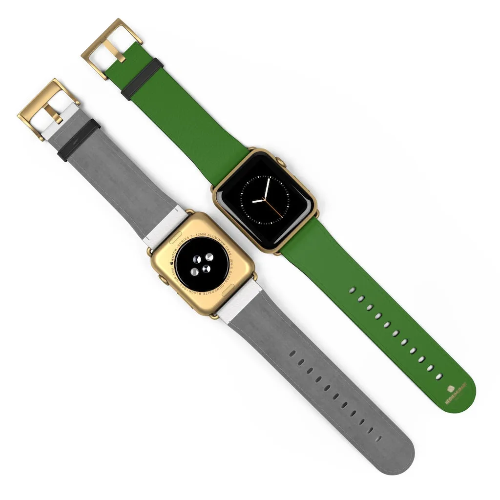 Emerald Green Apple Watch Band, 38mm/42mm Solid Color Best Watch Band- Made in USA