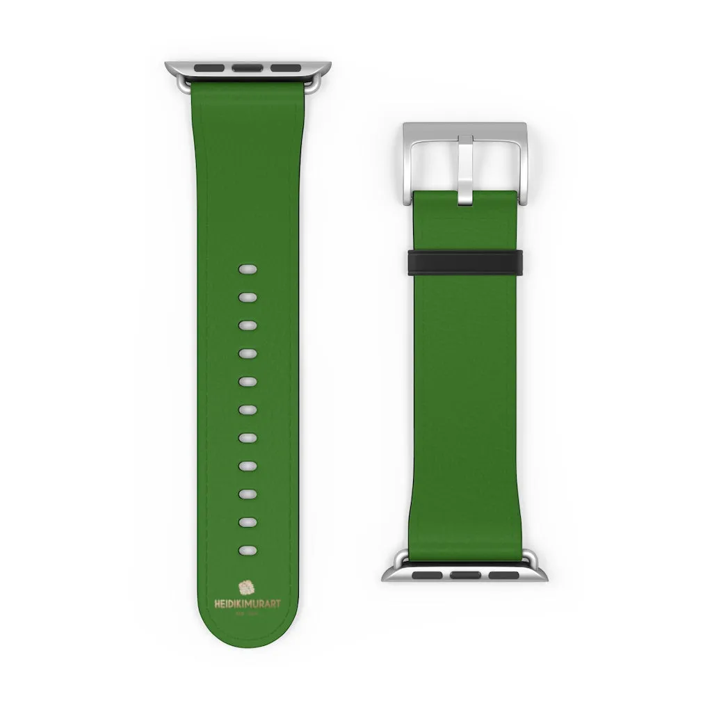 Emerald Green Apple Watch Band, 38mm/42mm Solid Color Best Watch Band- Made in USA