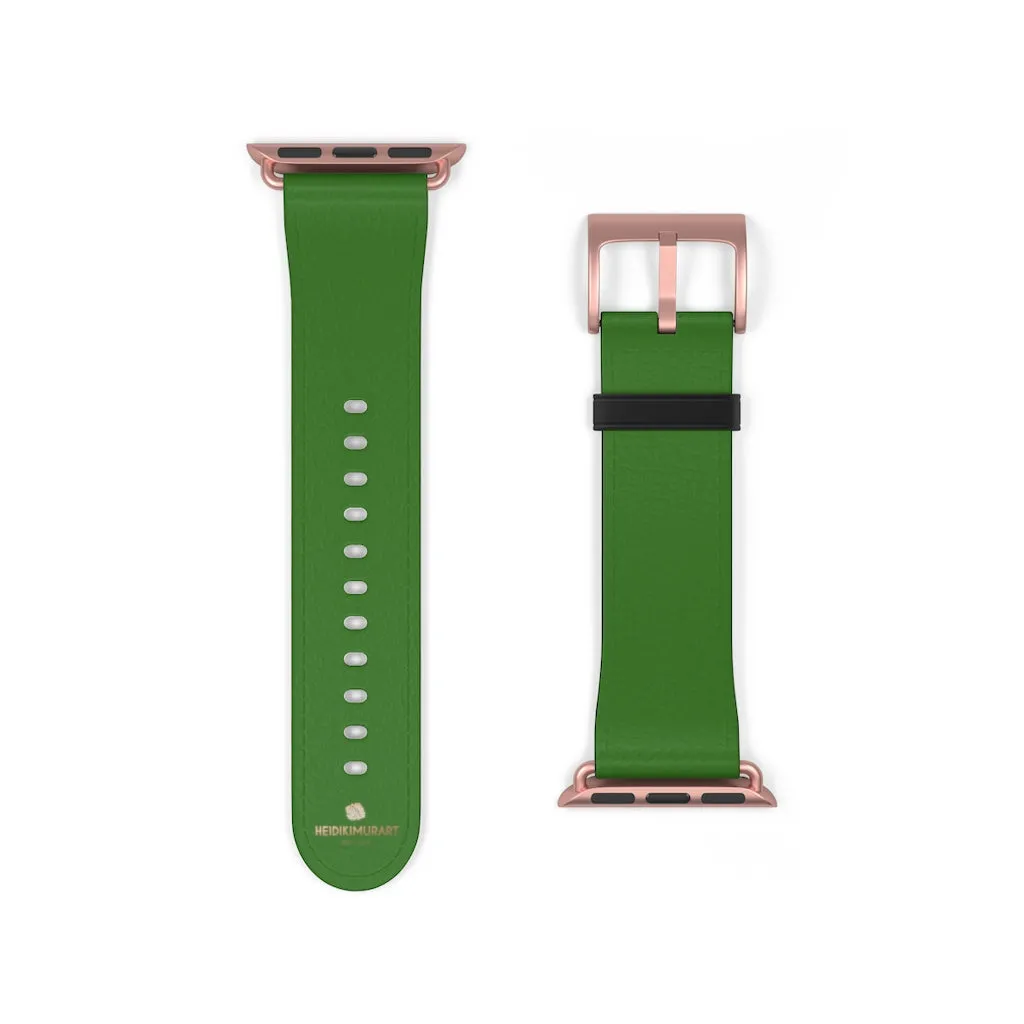 Emerald Green Apple Watch Band, 38mm/42mm Solid Color Best Watch Band- Made in USA