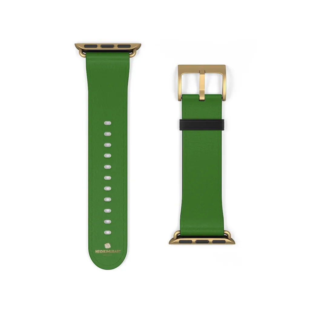 Emerald Green Apple Watch Band, 38mm/42mm Solid Color Best Watch Band- Made in USA