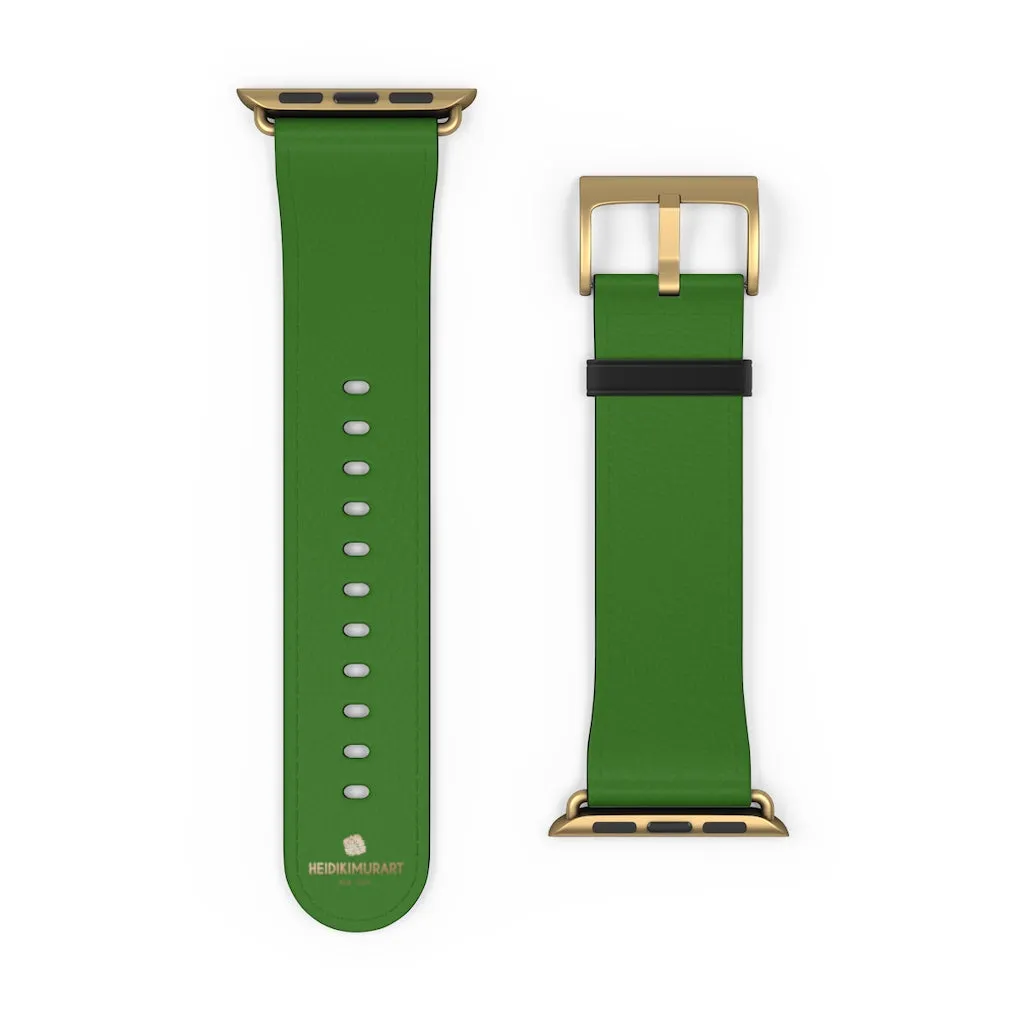 Emerald Green Apple Watch Band, 38mm/42mm Solid Color Best Watch Band- Made in USA