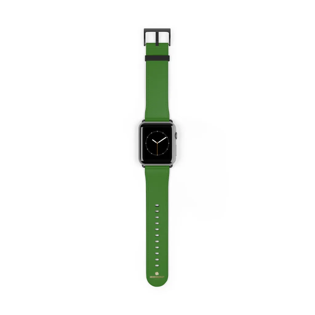 Emerald Green Apple Watch Band, 38mm/42mm Solid Color Best Watch Band- Made in USA