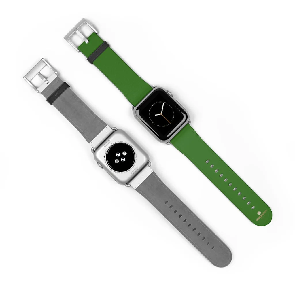 Emerald Green Apple Watch Band, 38mm/42mm Solid Color Best Watch Band- Made in USA