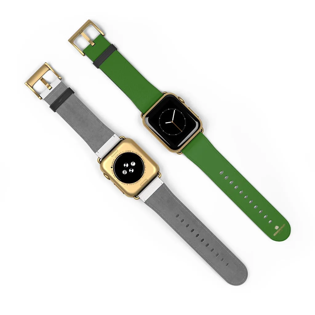 Emerald Green Apple Watch Band, 38mm/42mm Solid Color Best Watch Band- Made in USA