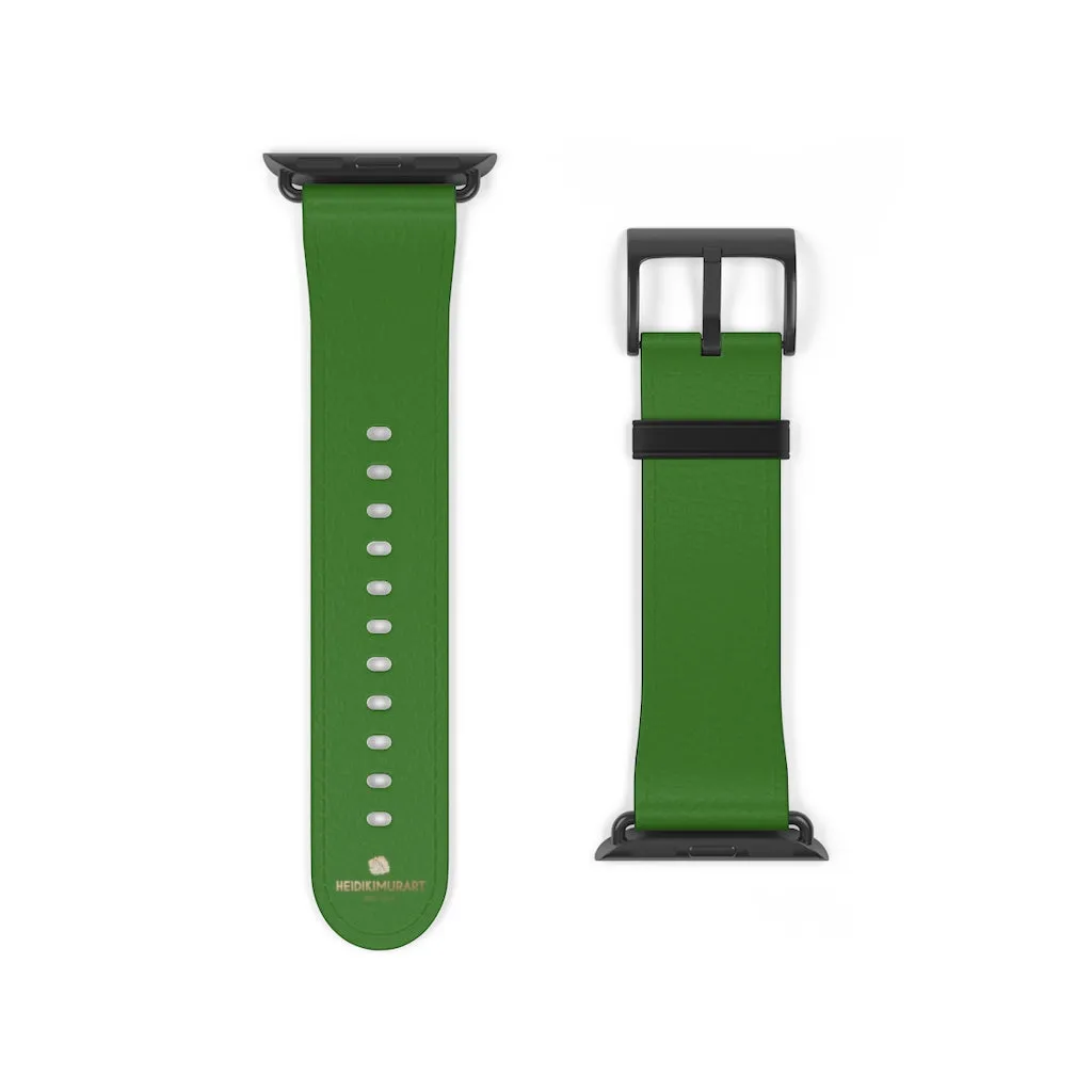 Emerald Green Apple Watch Band, 38mm/42mm Solid Color Best Watch Band- Made in USA