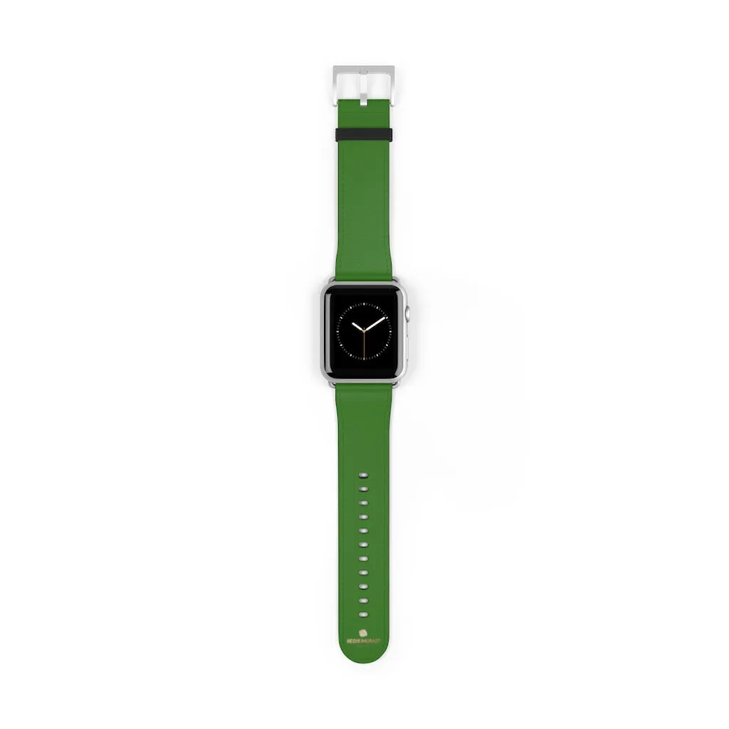 Emerald Green Apple Watch Band, 38mm/42mm Solid Color Best Watch Band- Made in USA