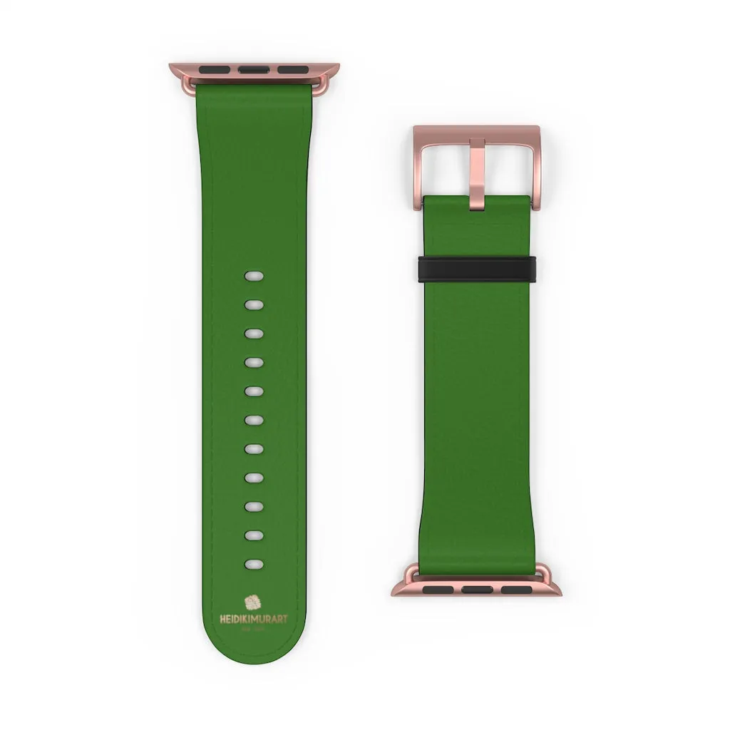 Emerald Green Apple Watch Band, 38mm/42mm Solid Color Best Watch Band- Made in USA