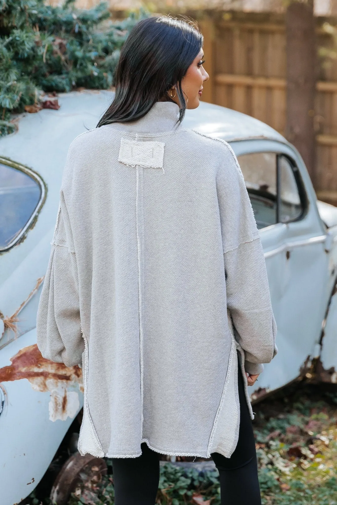 Free People Wonderful Grey Pullover