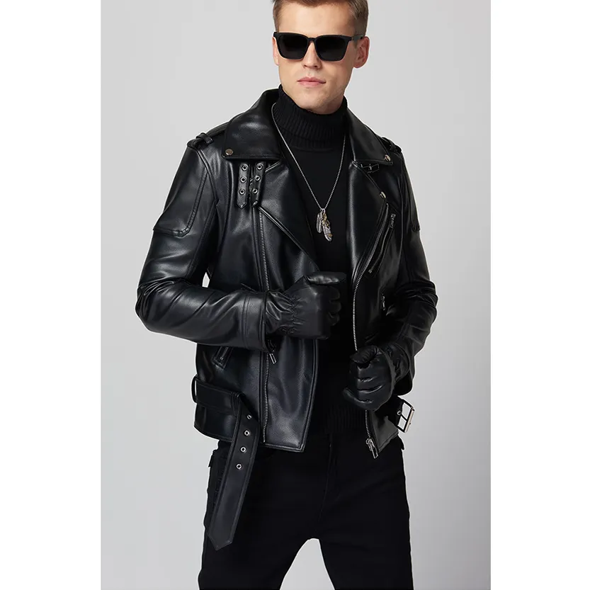 Funki Buys | Jackets | Men's Premium Faux Leather Biker Jacket