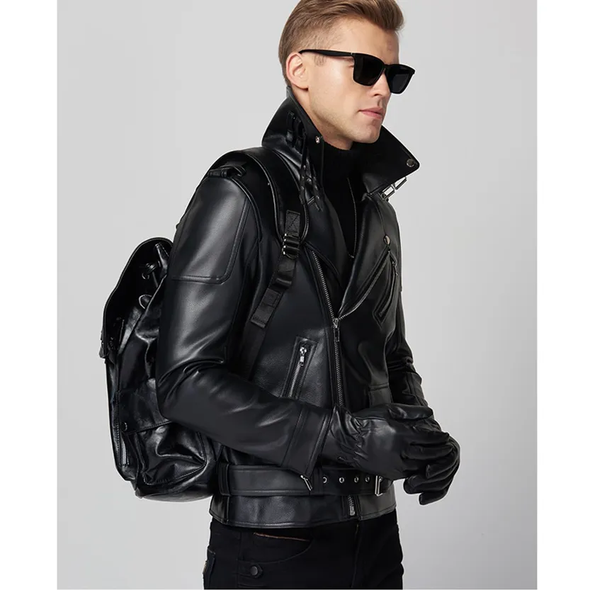 Funki Buys | Jackets | Men's Premium Faux Leather Biker Jacket