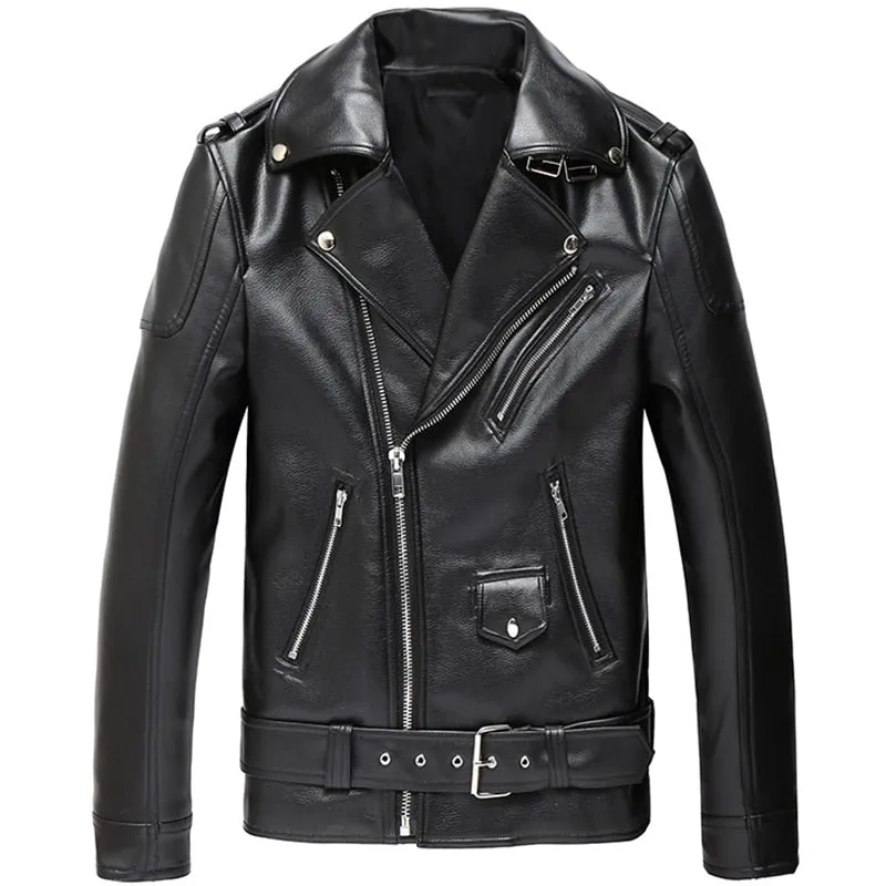 Funki Buys | Jackets | Men's Premium Faux Leather Biker Jacket