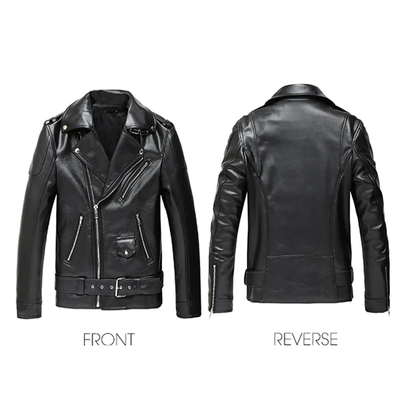 Funki Buys | Jackets | Men's Premium Faux Leather Biker Jacket