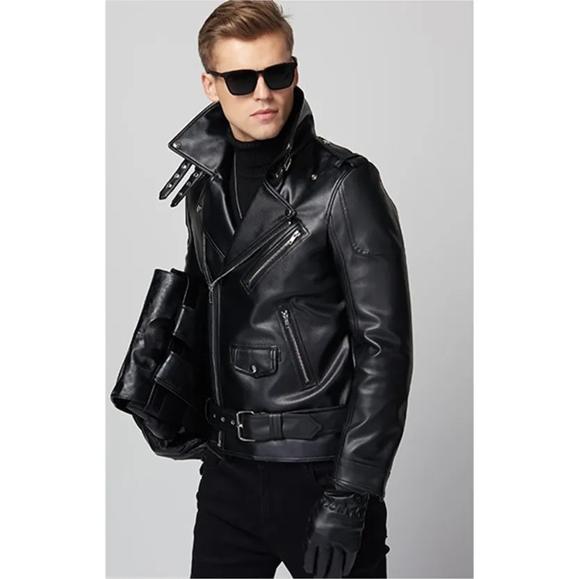 Funki Buys | Jackets | Men's Premium Faux Leather Biker Jacket