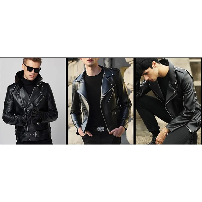 Funki Buys | Jackets | Men's Premium Faux Leather Biker Jacket