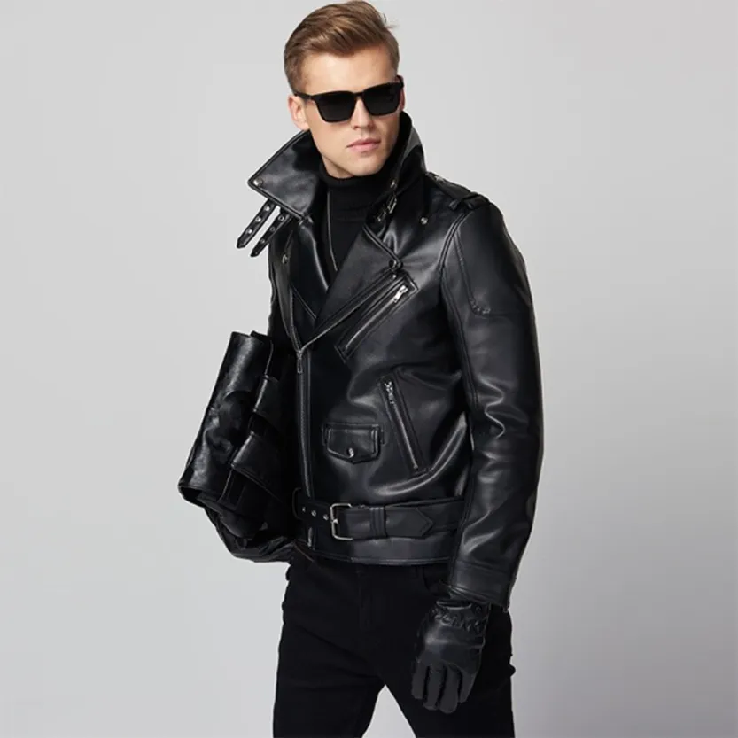 Funki Buys | Jackets | Men's Premium Faux Leather Biker Jacket