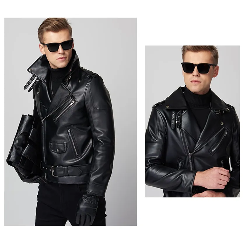 Funki Buys | Jackets | Men's Premium Faux Leather Biker Jacket