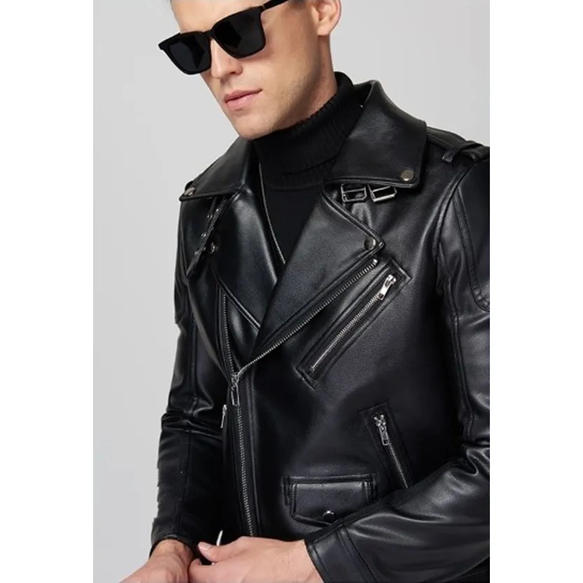 Funki Buys | Jackets | Men's Premium Faux Leather Biker Jacket