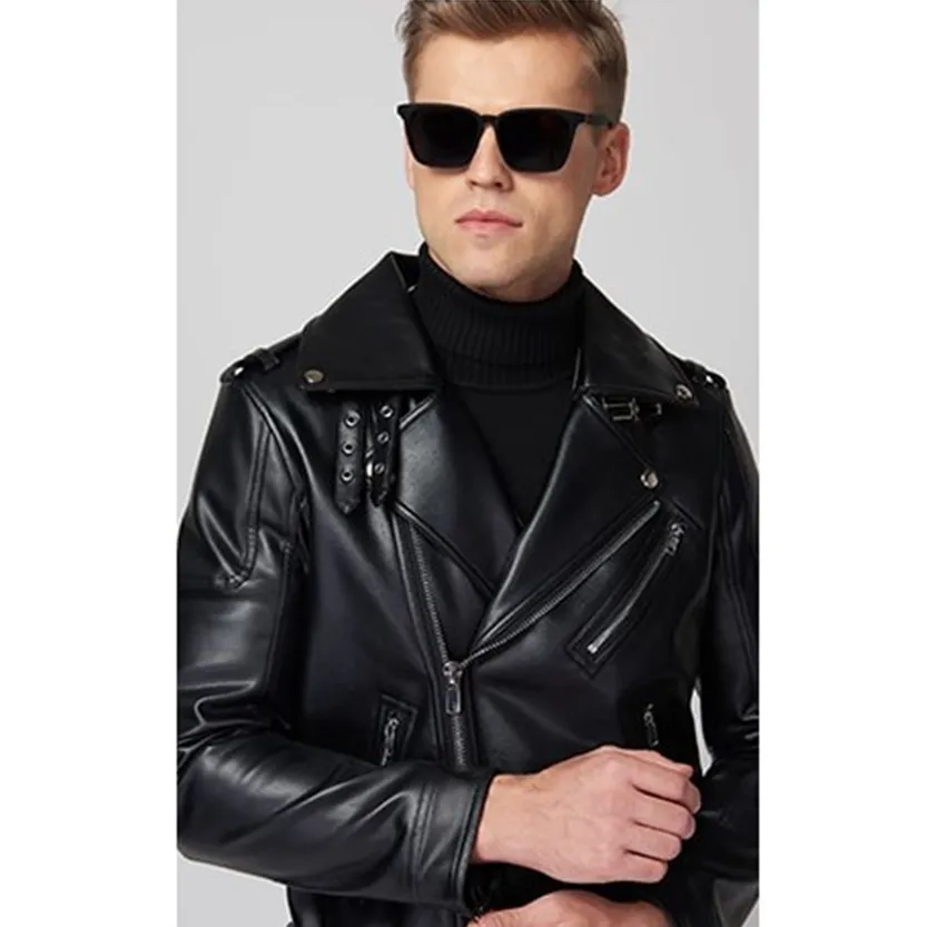 Funki Buys | Jackets | Men's Premium Faux Leather Biker Jacket