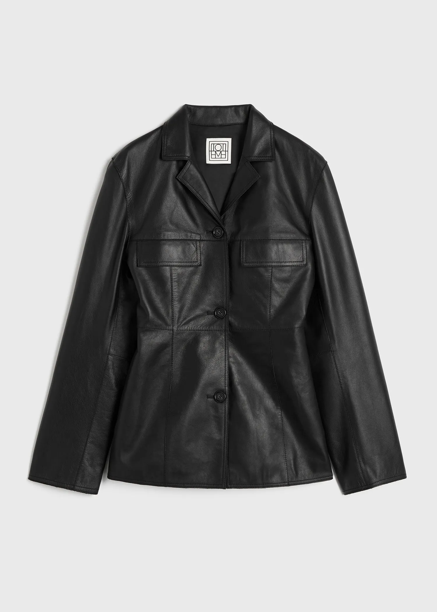 Hourglass leather jacket black