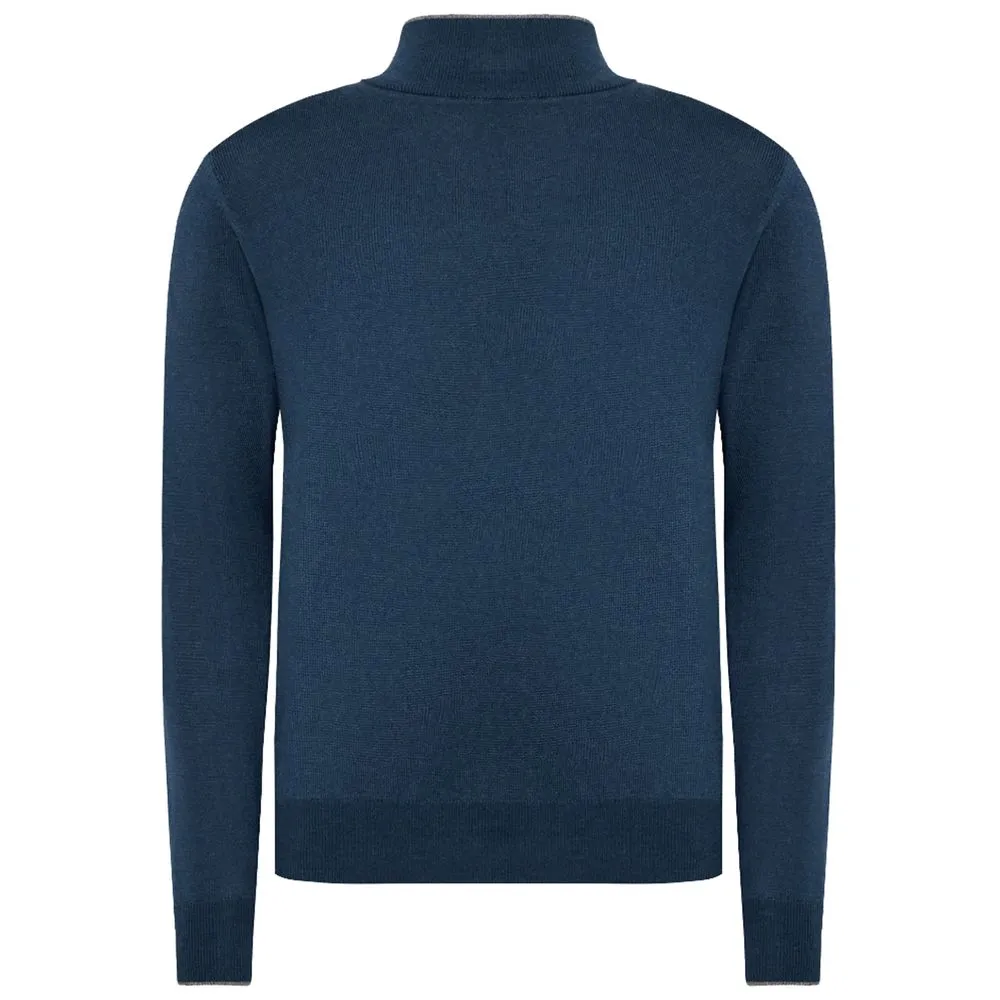 La Martina Blue Acrylic Sweater