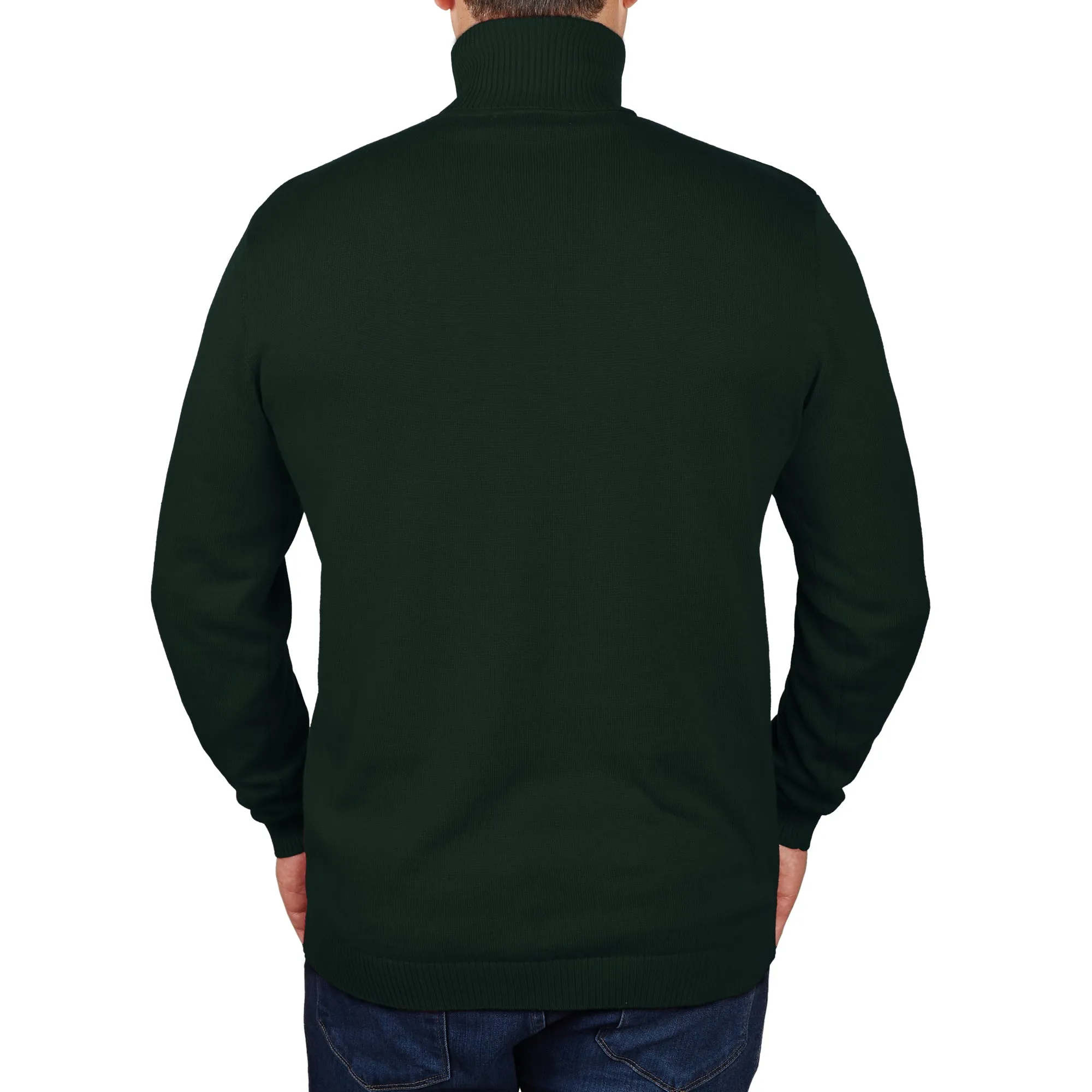 Long Sleeve Turtle Neck Sweater by Lorenzo Franco - Hunter Green