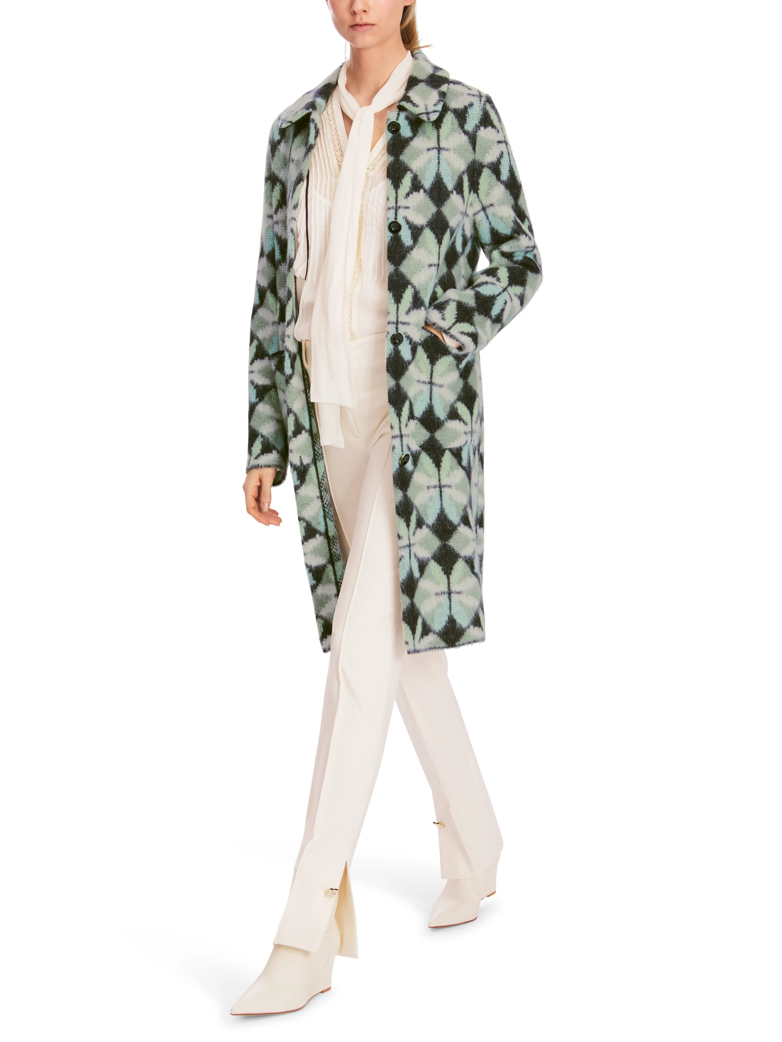 MARC CAIN Sage Patterned Coat