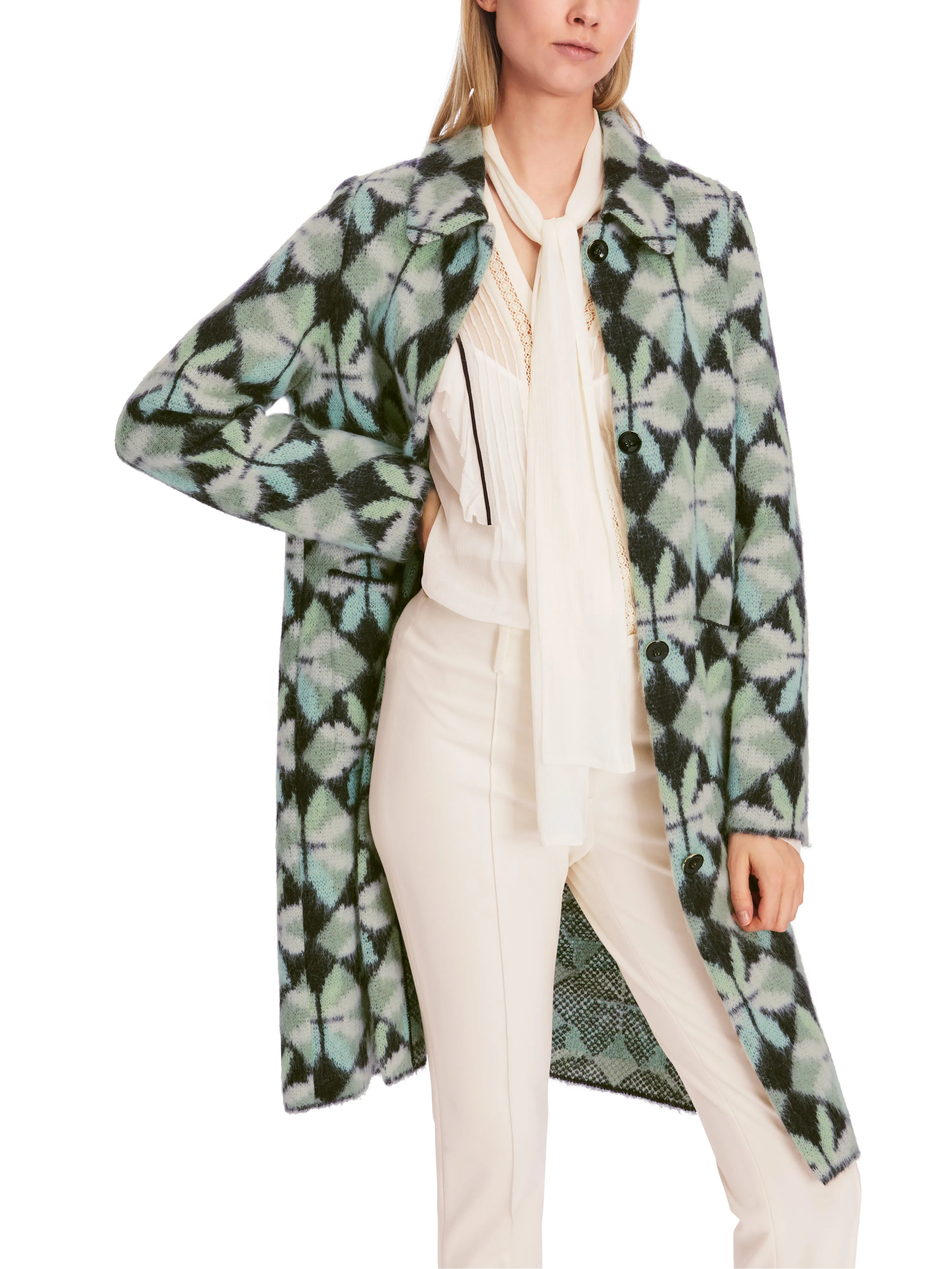 MARC CAIN Sage Patterned Coat