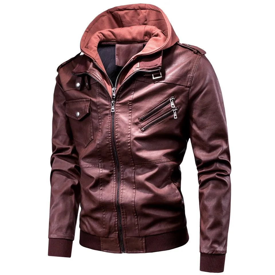 Men's jacket coat leather coat