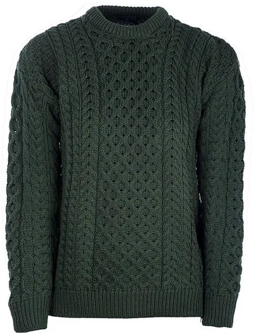 Mens Merino Wool Crew Neck Sweater by Aran Mills - 5 Colours