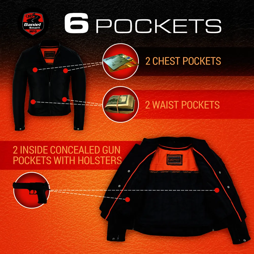 Men's Sporty Scooter Leather Jacket